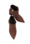 Selene Cara Women's Pointed Toe Heeled Boots 0012652 Brown Suede - 5