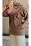 6403 - Stylish Comfortable Horizontal Button Detailed Woven Soft Fabric Women's Shirt - 6
