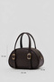 Buckle Oval Cut Trendy Model Women's Crossbody Bag with Hand and Shoulder Strap