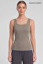 Egyptian Women's Camisole T-Shirt with Closed Back Straps, Sand Beige