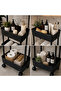 2-Tier Wheeled Organizer Shelf 360 °   Rotating Multi-Purpose Kitchen Bathroom Organizer Basket - 3