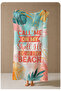 Turquoise Tropical Beach Slogan 70X150 Beach Towel - Digital Printed Fade-Resistant Bath Towel - 3