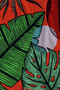 Red Green Large Tropical Leaf Patterned 70X150 Beach Towel - Digital Printed Bath Towel - 2