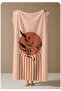 Powder Pink Terracotta Leaf Patterned 70X150 Beach Towel - Digital Printed Fade-Resistant Bath Towel - 3