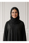 Elegant Tone-on-Tone Floral Black Abaya | Nida Fabtic - 2