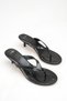 Women's Detailed Heeled Sandals with Flip-Flop Detail, Black Yanki