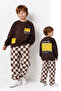 Shaped by Checkered Boys' 2-Piece Set - Brown - 4
