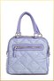 Saly Women's Quilted Written Parachute Fabric Hand and Shoulder Bag - Lilac - 4