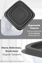 Set of 16 Square Storage Containers - Freezer and Microwave Compatible Food Storage Container Anthracite - 5