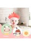 Baby bath cap, for children aged 0-9, adjustable children's swim protects eyes and ears, pink crown. - 3