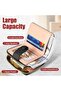 Women's PU RFID wallet chestnut multi-compartment coin clasp. - 3