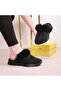 Luufi Black Stone Embroidered Soft Fur Detailed Women's Sabo Slippers - 2
