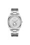 Men's Silver Stainless Steel Watch, Square Dial | Tr45ss