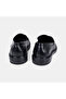 Men's Black Leather Band Detailed Classic Loafer - 5