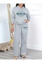 Unisex Men's Women's Brooklyn Baseball Printed Oversize 3 Thread Hooded Baggy Bottom Tracksuit Set - 4
