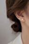 Women's Gold Moon, Star and Planet Figured Minimal Stone Earrings - 6