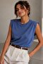 Soft Touch Zero Neck Draped Sleeveless Blouse Md0989 - 2
