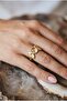 Citrine Steel Ring Adjustable Abundance Ring - 3