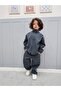 Children's 100% Cotton Compact Combed Parachute Fabric Zippered Tracksuit Set - Side Stripe Detail Bottom and Top Set - 3