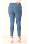 Women's Blue Plus Size High Waist Skinny Leg Blue Denim Jean Pants - 6