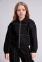 100% Cotton Shirt Collar Zippered and Contrast Stitched Gabardine Shirt Jacket for Girls I3481A826Wn - 3