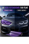 Photochromic Darkening Purple Far Stop Film Headlight Foil Headlight Scratch Blocker 100Cmx30Cm - 3