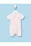 Baby Girls White and Pink Printed Dungaree Set (2 Piece) - 4