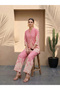 Pink Floral Print Tunic and Trousers Co-Ord Set By Imana - 6