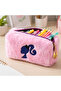 Plush Pen Holder and Makeup Bag Zippered Multi-Purpose Organizer Bag Pink - 3