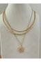 Steel Triple Necklace (Dorica Necklace, Straw Jewelry Necklace, Agate Stone Necklace) - 3