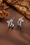 Women's Silver Zircon Stone Hoop Earrings