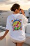 Women's Oversize T-Shirt Scorpio Printed White – Crew Neck, Comfortable Fit, 100% Cotton