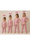 Girls' Pajama Set Long Sleeve Heart Patterned Do What You Love 2-4-6-8 Years Old Comfortable Home Wear - 3