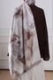 Antique Floral Patterned Soft Shawl Mink - 8