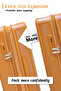 Monarch Expandable PC 3PCS Set (20/24/28 Inch) Luggage, Hard Shell, Lightweight, Combination Lock, Suitcase - 5
