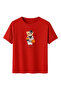 Women's Red Beverly Hills Teddy Bear Printed T-Shirt 100% Cotton Comfortable Fit - 2