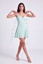Floral Strap Chiffon Mini Melanie Dress Turquoise - 5