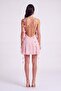 Floral Strap Chiffon Mini Melanie Dress Pink - 4