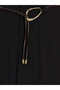 Black Spanish Flared Women's Trousers with Belt at the Waist - 7