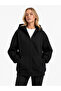 Oversize Hooded Zippered Sweatshirt Jacket Unisex 3 Thread Rastered - 3