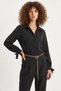 Women's Black Shirt with Cuff Detail - 2