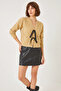 Women's Knitted Mink Cardigan with Bow Front and Pockets - 6