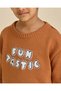 Boys Orange Graphic Pullover - 4