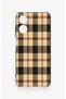 Realme 10 Compatible Cream Plaid Patterned Silicone Case - 2
