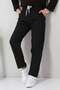 Elastic Waist Boyfriend Jeans Black 5998 - 4