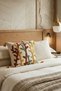Colorful Botanical Branch Patterned Punch Embroidered Tasseled Cotton Decorative Throw Pillow Cover 42X42 cm - 3