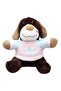 My Sleeping and Playmate Plush Smile Dog Dark Brown 40cm - 4
