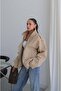 Beige Buca Stand Collar Bomber Jacket - 7