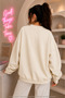 Women's Heart Pink Ribbon Printed Round Neck Long Sleeve Sweatshirt - 2