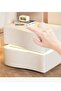 Modern High Gloss One Touch Switch Night Light LED Nightstand with 2 Storage Drawers Solid Wood Bedside End Table For Bedroom Living Room Furniture 50x40.5x50 cm (Fully Assembled) - 7
